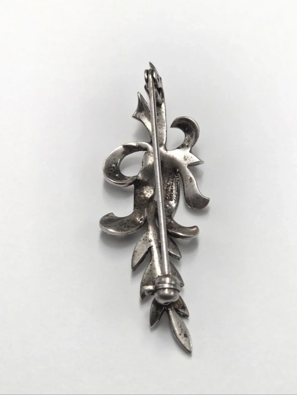 Vintage Art Deco Sterling Silver Marcasite Brooch